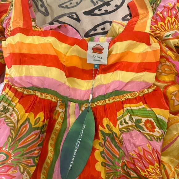 Farm Rio Multi Scarf Dress XS - Picture 4 of 5